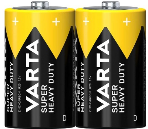 2x zinková batéria VARTA Super Heavy Duty R20 LR20 D