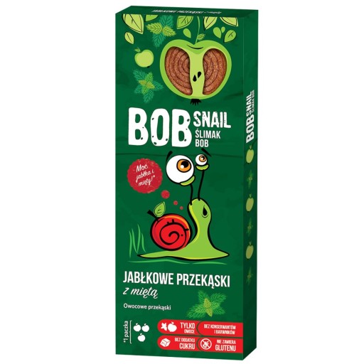 BOB SLIMÁK 30g. slimák Apple Mint zdravá maškrta do školy