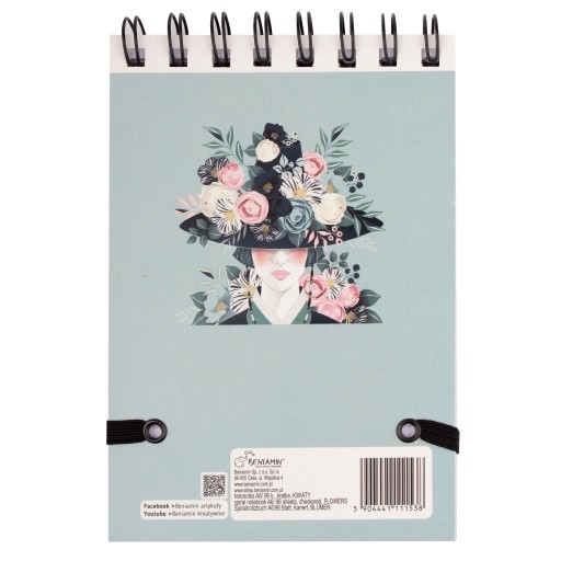 KOŁONOTES ŠKOLSKÝ ZÁPISNÍK A6/96k FLOWER BENIAMIN