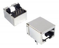 RJ45 tienená zásuvka na PCB RJ45GE x2 ks