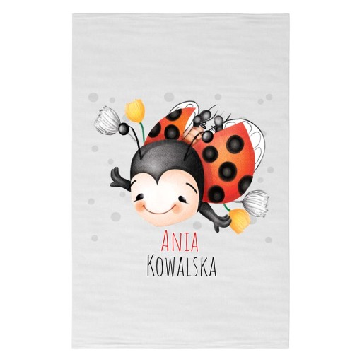 Uterák do škôlky 30x50 + Názov BIEDRONKA
