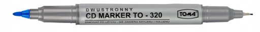 Obojstranný CD MARKER TOMA TO-320 modrý