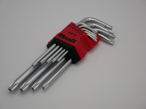 TORX PROFI imbusové kľúče, sada 9 prvkov