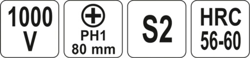 IZOLOVANÝ SKRUTKOVAČ YATO PH1 X 80MM