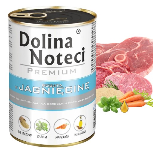 DOLINA NOTECI Prémiové krmivo pre psov Jahňacie mäso 400g