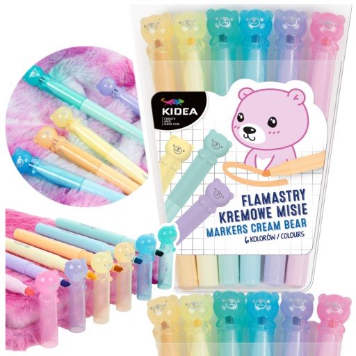 Fixky, fixky, PASTELOVÉ MEDVEDY, 6 farieb, pre deti KIDEA škola