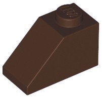 LEGO 3040 DRÁŽKOVÉ STRIEŠKY 2x1 tmavohnedá NOVINKA (1g)