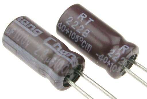 Elektrolytický kondenzátor 2,2uF/100V 105'C Chang RT (4 ks) /4788-4