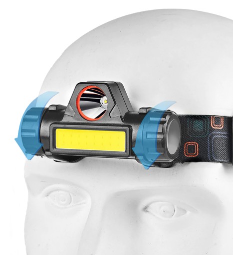 XPE COB LED HLAVOVÁ LAMPA MAGNETOVÁ USB HLAVOVÁ LAMPA