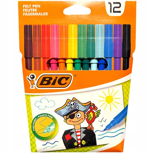 FAREBNÉ VÝLETY, BIC, JEMNÝ TIP, 12 RÔZNYCH FARIEB PRE DETI