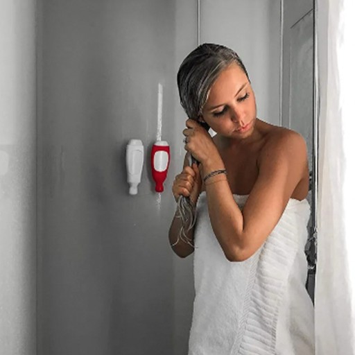 Nástenný dávkovač na mydlo, tekutý gél, šampón, samolepiaci záves