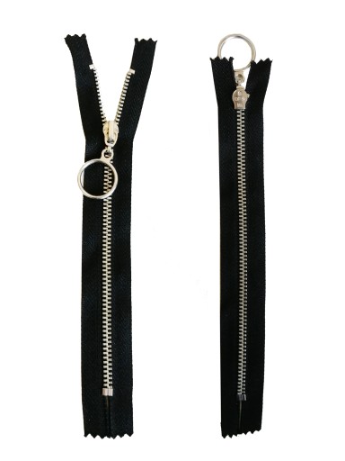 25 Kovový zips s rukoväťou 18cm 4mm
