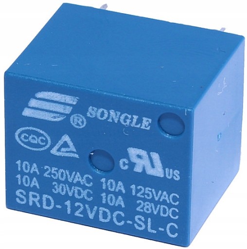 RELÉ SRD-12VDC-SL-C 12V DC 10A 125V AC SONGLE