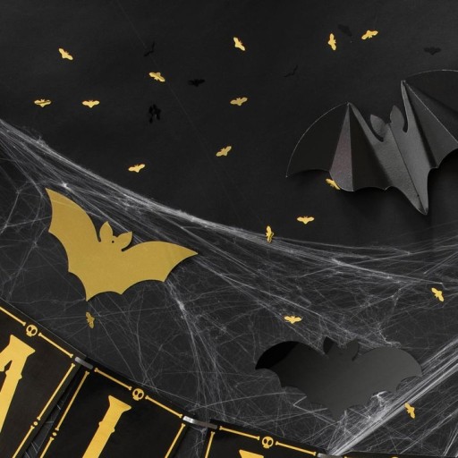 HALLOWEEN GARLAND PANNER BATS OZDOBY ČIERNEHO ZLATA 250 CM