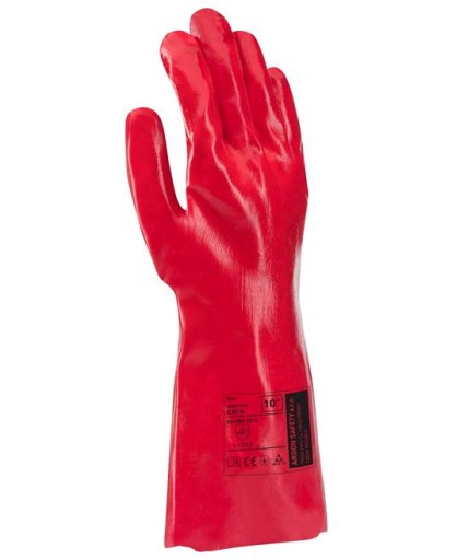 Ochranné rukavice, gumené rukavice z PVC, 35 cm