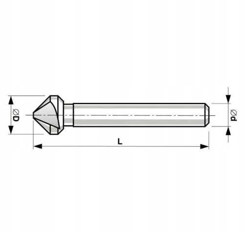 COUNTERSINGER DIN335-C 6,3 x 90* HSS-E