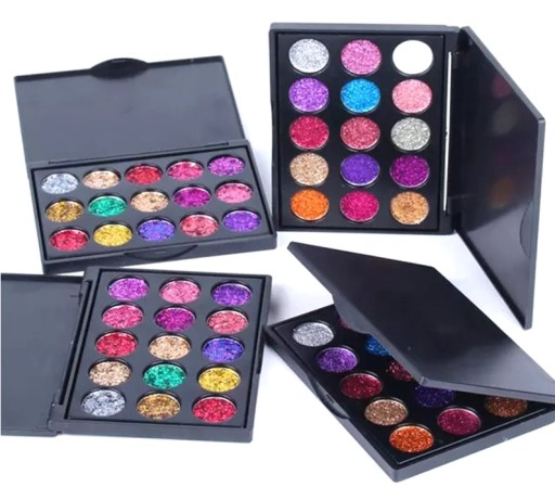 PALETA OČNÉHO LÍČENIA 15 FARIEB GLITTROVÁ SADA MAKEUPU