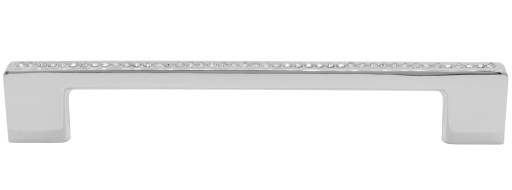 Nábytková úchytka s chrómovými kryštálmi, rozteč 128 mm - UKS021 AMIX
