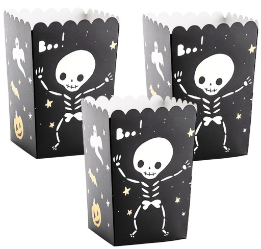 Halloweenske krabičky na popcorn - Boo! 6 ks.