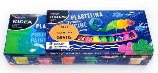 KIDEA SCHOOL FARBY PLAGÁT 12 FARIEB PLASTICINA 12 FARIEB Súprava