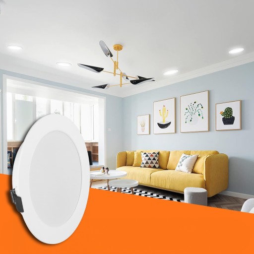 LED stropný panel, zapustený, pod omietku, okrúhly, 18 W, nebliká, CCD