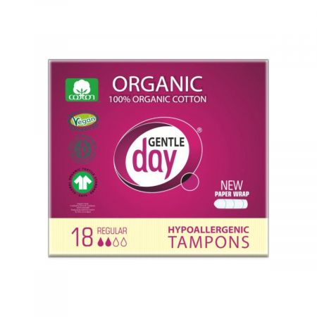 Gentle Day ekologické tampóny pravidelné 18 ks