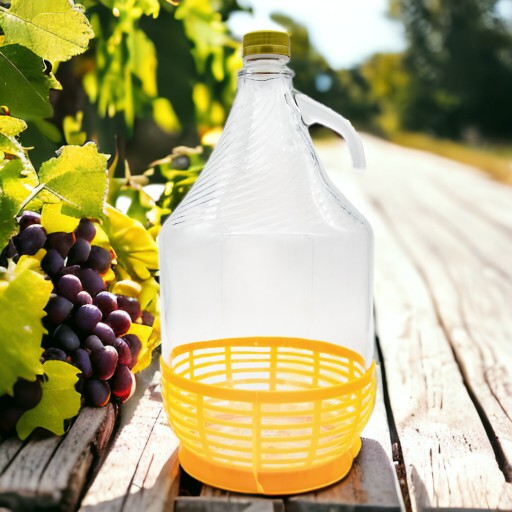 Balón LADY s uzáverom, fľaša vína v košíku, 5L