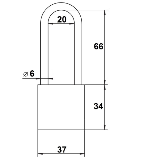 Liatinový visiaci zámok Lob KSS41