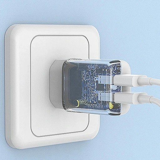 JELLICO EU02 12W napájací zdroj nabíjačka 2xUSB 2,4A + USB-C kábel 1m