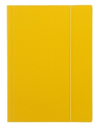 A4 zakladač s gumičkou, žltý, 380g, pevný, lak Vaupe