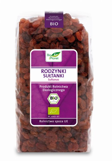 Bezlepkové bio hrozienka sultánky 1 kg Bio Planet