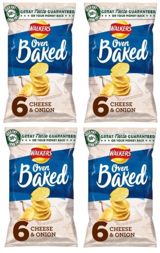 1x 150g WALKERS Lays Oven Pečené syrové a cibuľové lupienky UK