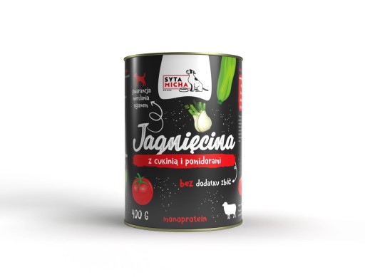 SEDENIE JAHNIČKA S CUKINOU A RAJKAČKAMI 400 G MOKRÉ KRMIVO PRE PSA