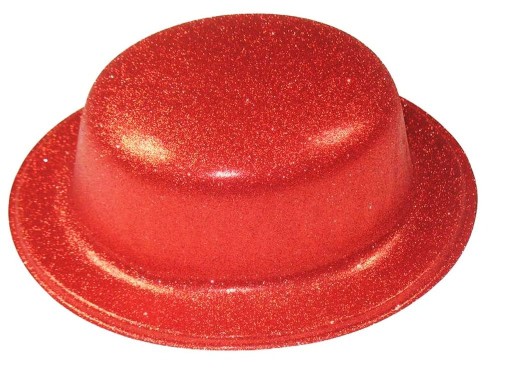 PÁRTY VYSTÚPENIE S ČEREVENÝMI GLITTERMI BOWER HAT