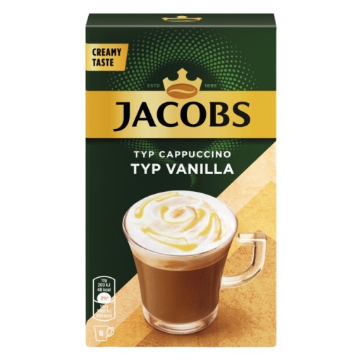 Jacobs Cappuccino Vanilka Vanilková káva 12g x 8 ks