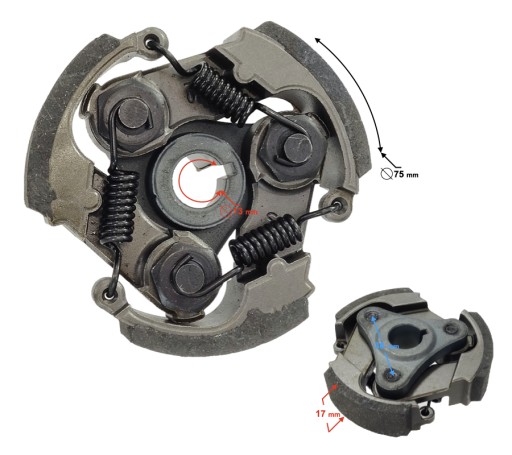 MORETTI LISTY SPOJKY SPOJKA MINI VRECKOVÝ BICYKEL CROSS QUAD ATV CHASER