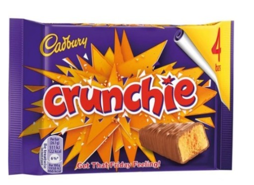 1x104g CADBURY Crunchie tyčinky 4ks UK