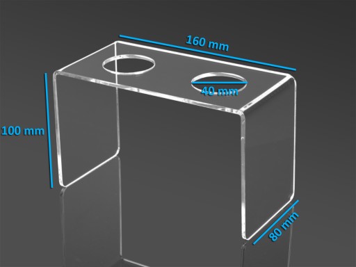 STOJAN, PODAVAČ, STOJAN NA 2 PLEXI ZMRZLINY, 3 mm