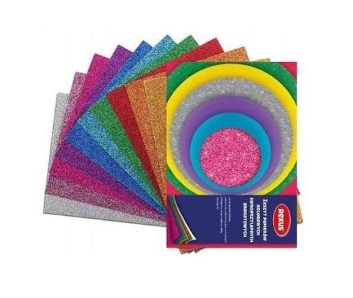 Farebný samolepiaci papier A5/8K trblietky