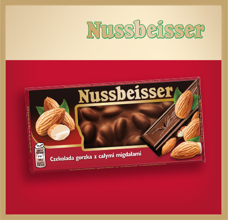 Nussbeisser horká čokoláda s mandľami Alpen Gold 100 g