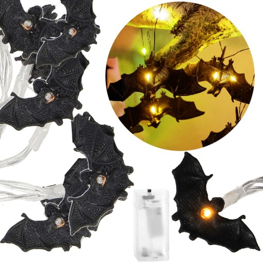 GIRLAND BAT LIGHTS TRBLEJÚCICH LED ZÁSADNÉ DUCHOVNÉ HALLOWEENSKÉ DEKORÁCIE