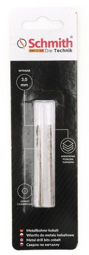 SCHMITH KOBALTOVÝ VRTÁK KOVOVÝ VRTÁK 3mm 2ks SADA PRE OCEL LIATINU KOV.
