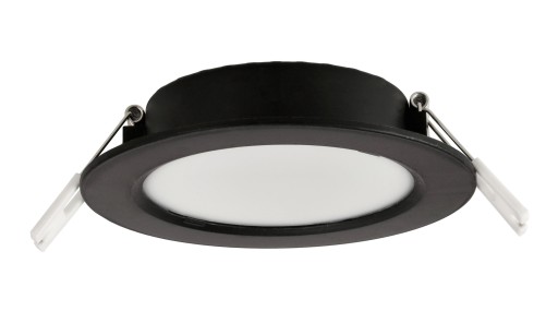 LED stropné svietidlo, zápustné, zápustné, 6W, 660lm, 4000K, čierne