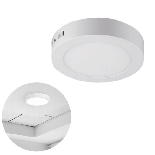 Prisadené okrúhle LED stropné svietidlo 6W neutrálne + napájací zdroj