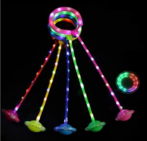HULA HOP ŠVIHÁK NA NOHY S OSVETĽOVACÍMI LED
