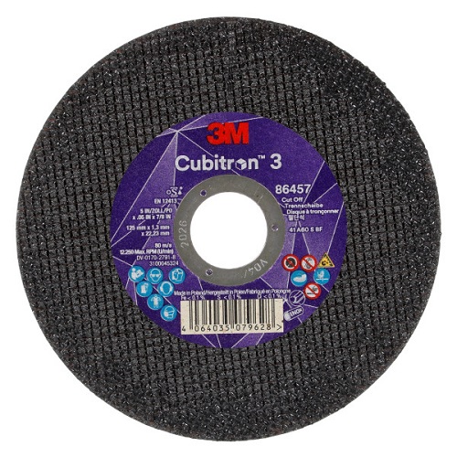 3M Cubitron 3 rezací kotúč, 86457, P60+, T41, 125 mm x 1,3 mm x 22,23 mm