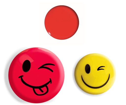 MAGNETY NA DOSKY ŽLTÉ SMILE 50 MM 3 KUS TETIS GM304-SY3