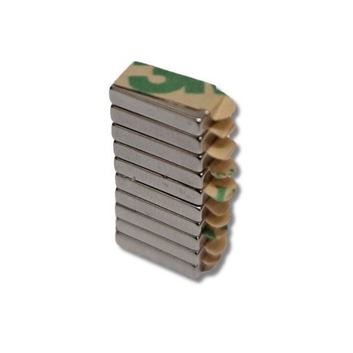 NEODYMOVÝ MAGNET 10x5x2 N38 S 3M LEPICÍ PÁSOU Silný