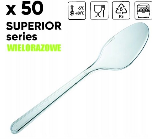 LYŽIČKY LYŽIČKA TRANSPARENTNÁ PLASTOVÁ 50 ks