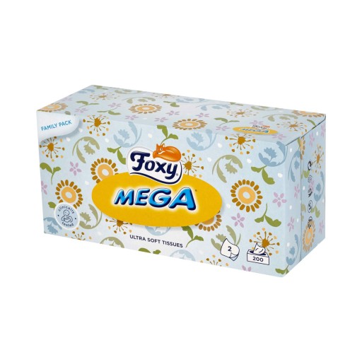 Foxy Mega Ultra mäkké obrúsky 2 vrstvy 200 ks